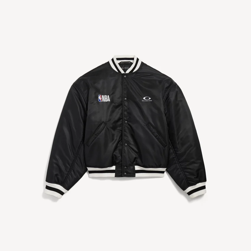 Men’s balenciaga | nba collaboration coach jacket in black Men’s balenciaga | nba collaboration coach jacket in black