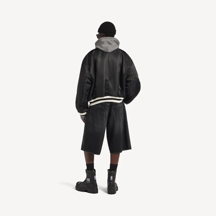 Men’s balenciaga | nba collaboration coach jacket in black Men’s balenciaga | nba collaboration coach jacket in black