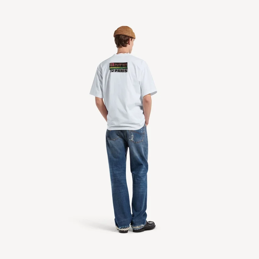 Men’s bumper stickers medium fit t-shirt in white Men’s bumper stickers medium fit t-shirt in white