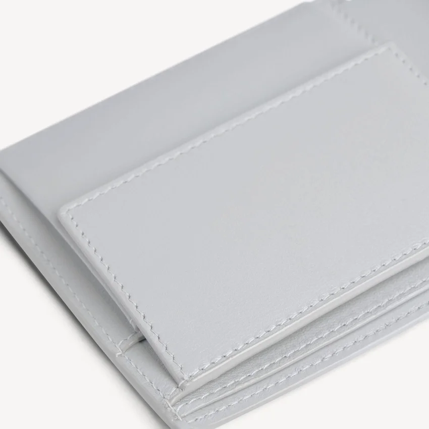 Men’s cash square folded coin wallet in light grey Men’s cash square folded coin wallet in light grey