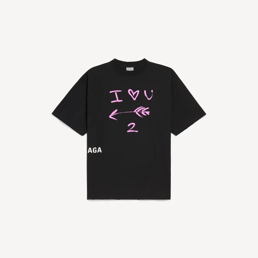 Men’s i<3 u medium fit t-shirt in black Men’s i<3 u medium fit t-shirt in black