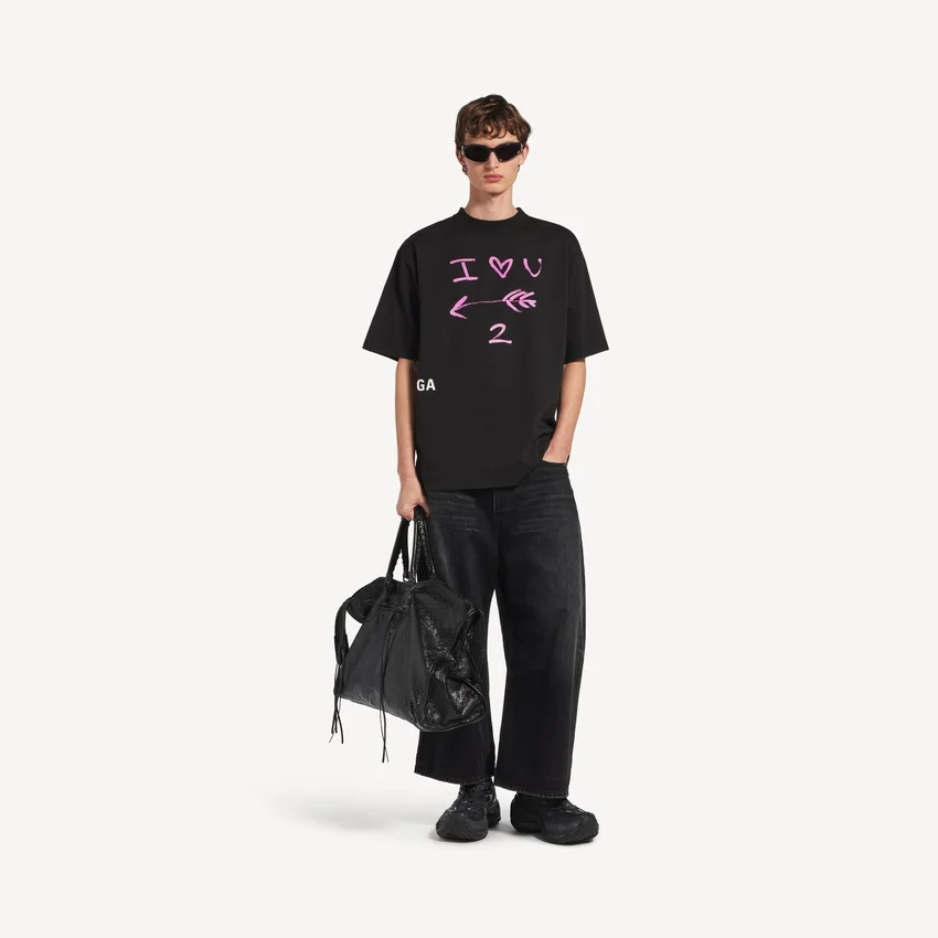 Men’s i<3 u medium fit t-shirt in black Men’s i<3 u medium fit t-shirt in black