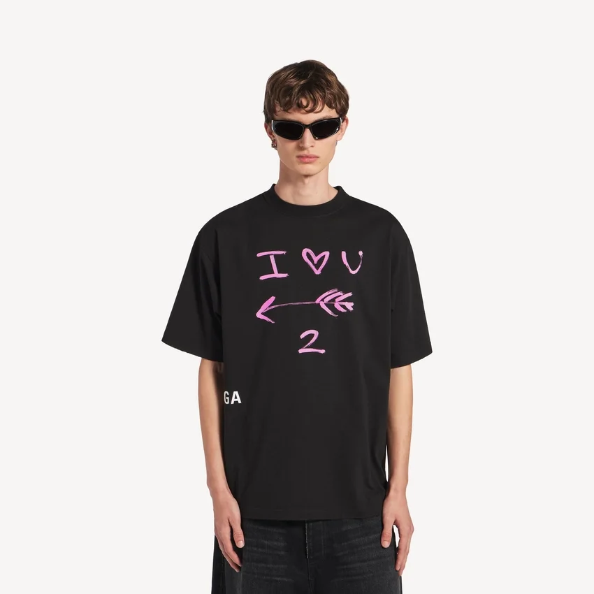 Men’s i<3 u medium fit t-shirt in black Men’s i<3 u medium fit t-shirt in black