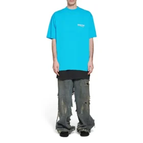 Political Campaign T-shirt Large Fit “Blue Sky” 641675TNVG54760 Political Campaign T-shirt Large Fit “Blue Sky” 641675TNVG54760