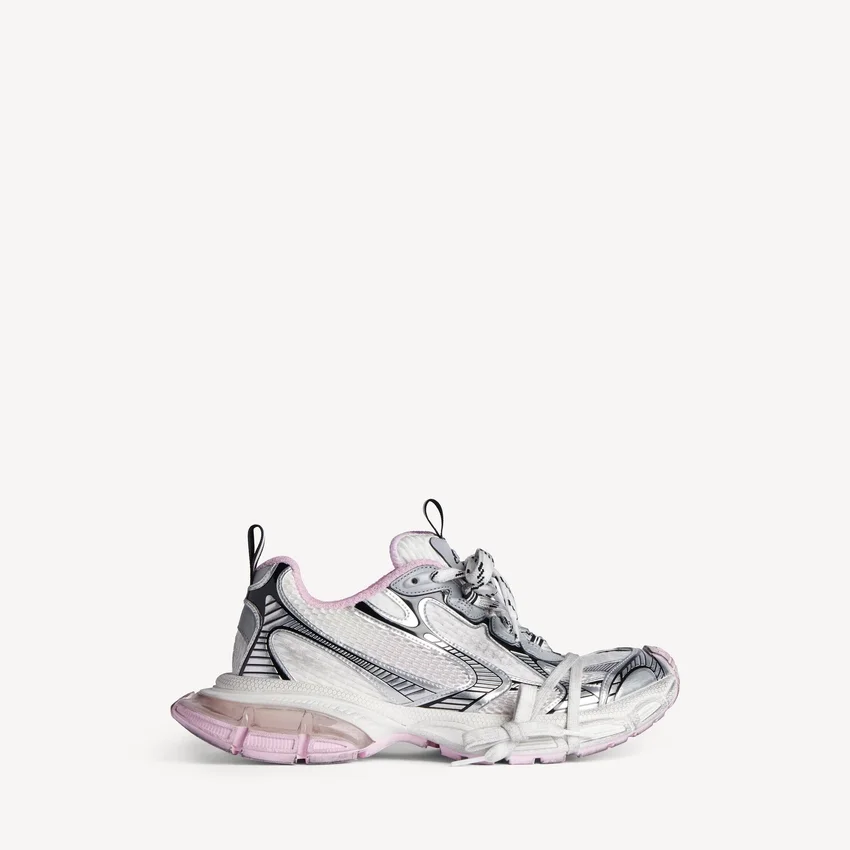 Women’s 3xl gel clearsole sneaker in white/pink/black Women’s 3xl gel clearsole sneaker in white/pink/black
