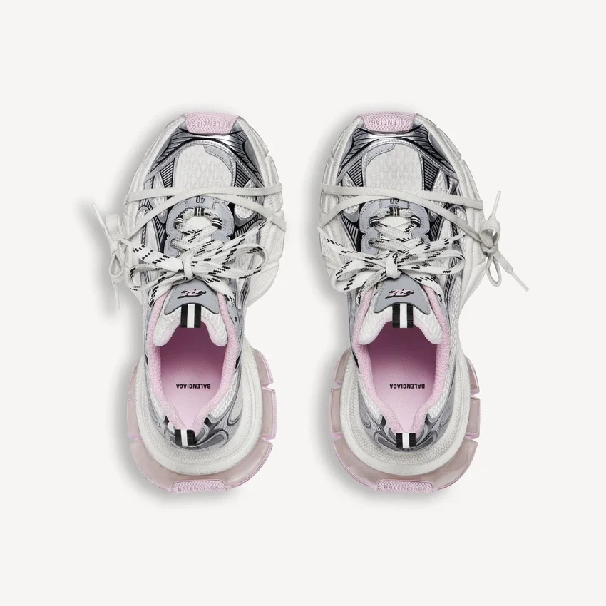 Women’s 3xl gel clearsole sneaker in white/pink/black Women’s 3xl gel clearsole sneaker in white/pink/black