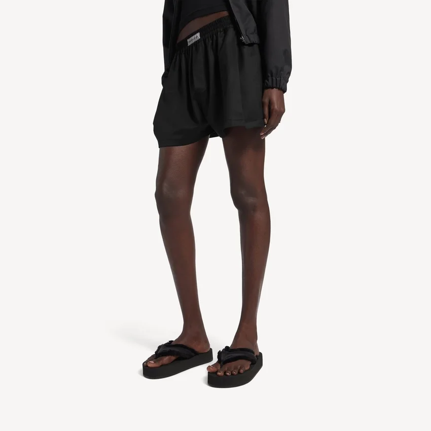Women’s a-line boxer shorts in black Women’s a-line boxer shorts in black