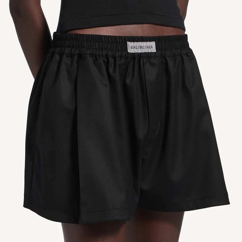 Women’s a-line boxer shorts in black Women’s a-line boxer shorts in black