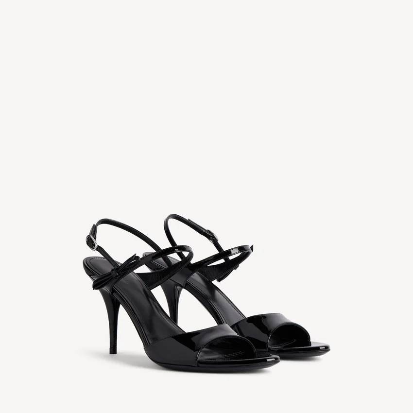 Women’s avenue bow sandal in black/silver Women’s avenue bow sandal in black/silver