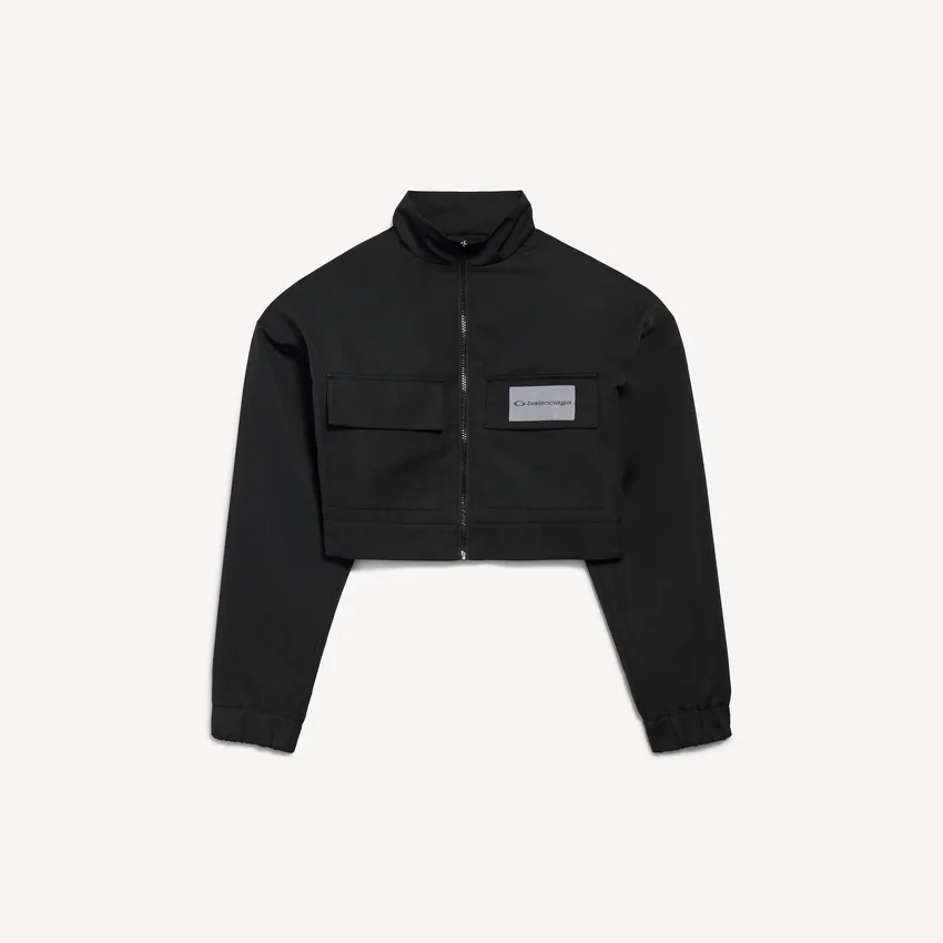 Women’s cropped tracksuit jacket in black Women’s cropped tracksuit jacket in black