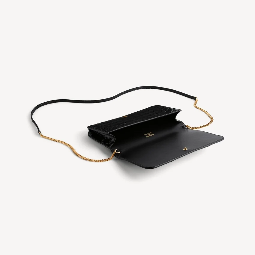 Women’s hourglass phone pouch in black Women’s hourglass phone pouch in black
