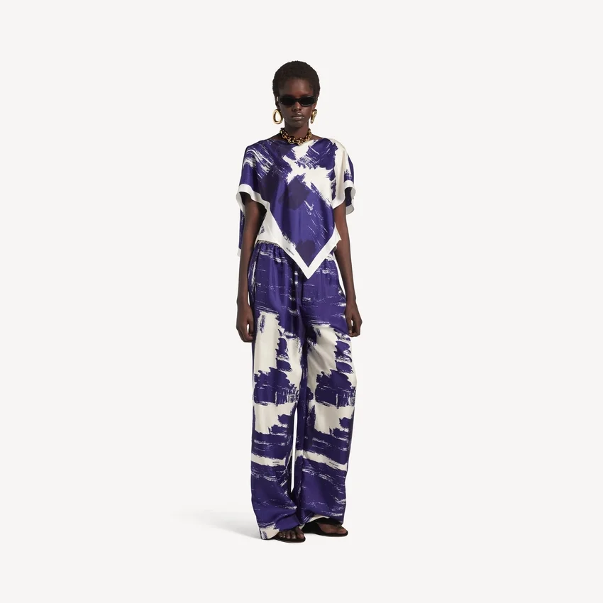 Women’s paintbrush pyjama pants in blue Women’s paintbrush pyjama pants in blue