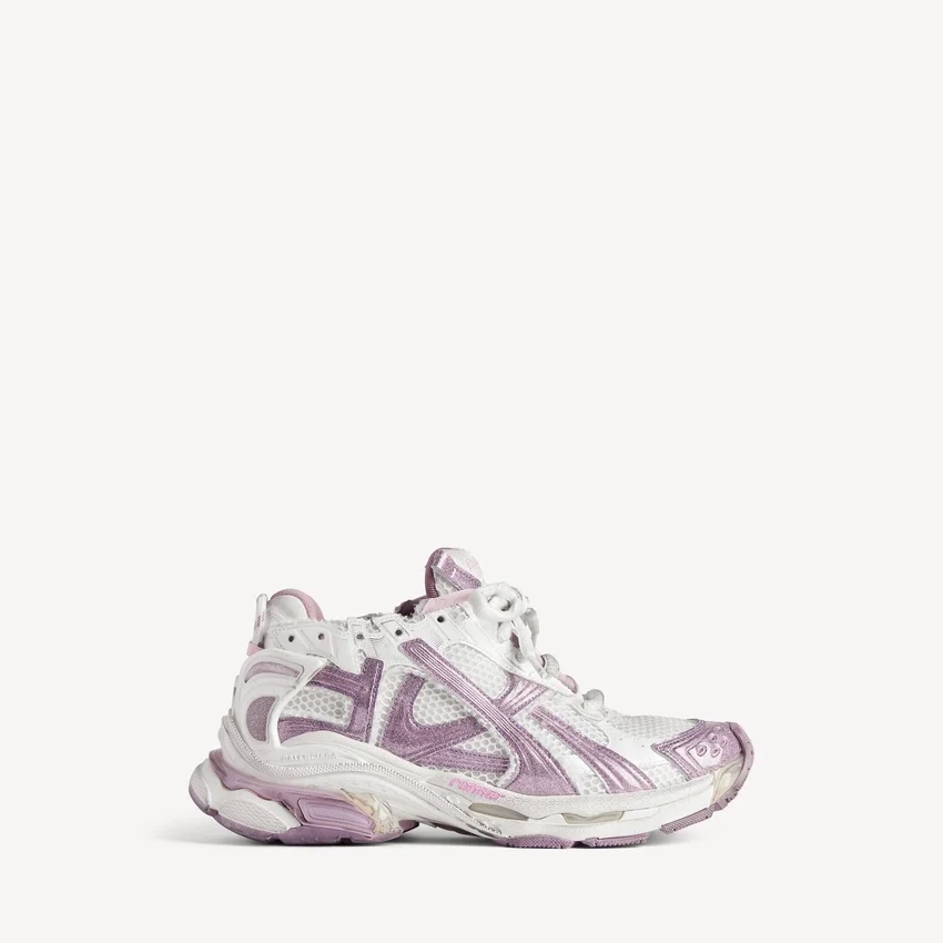 Women’s runner glitter sneaker in white/lilac/pink Women’s runner glitter sneaker in white/lilac/pink