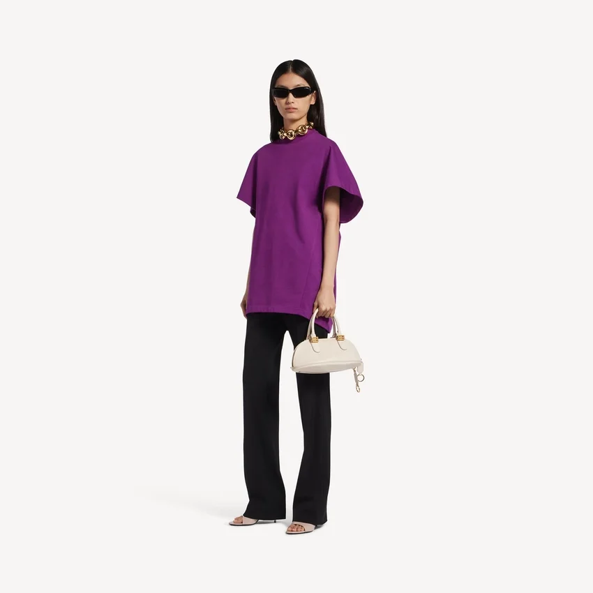 Women’s structured t-shirt in violet Women’s structured t-shirt in violet