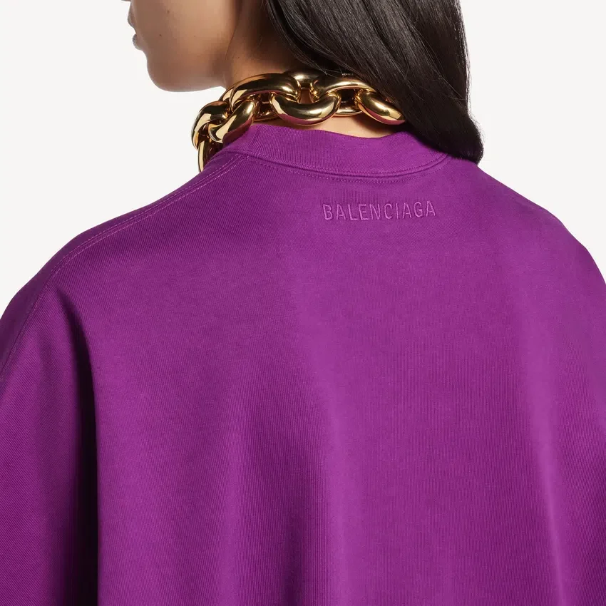 Women’s structured t-shirt in violet Women’s structured t-shirt in violet