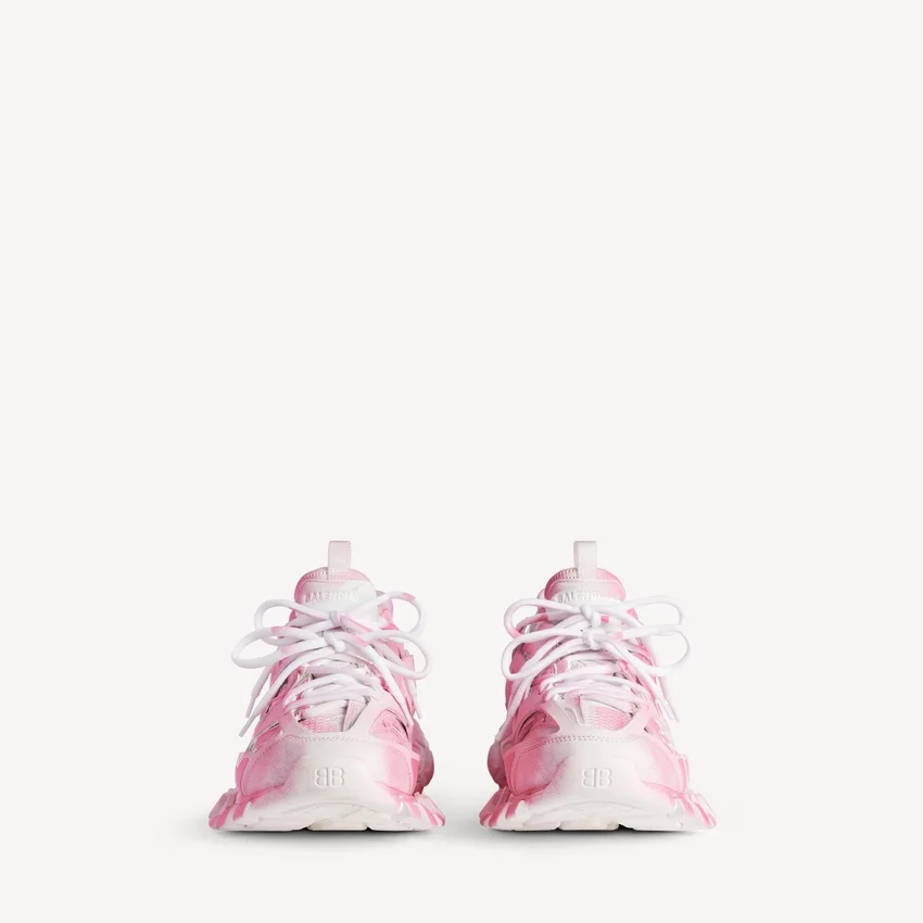 Women’s track stencil logo sneaker in pink/white Women’s track stencil logo sneaker in pink/white